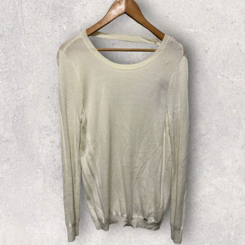 Guess Women's Long Sleeve Lightweight Sweater‎ White Size Medium
